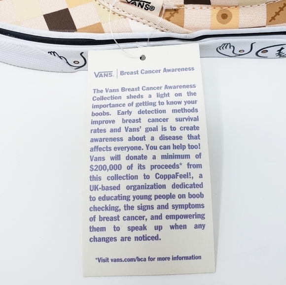 VANS slip on Breast Cancer Awareness skate shoes NWT October - Picture 10 of 11